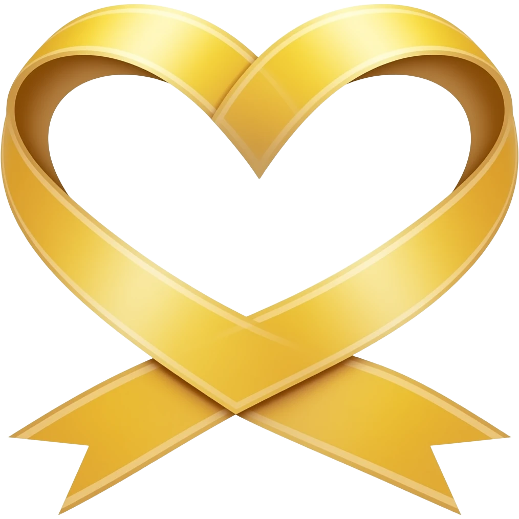 Sarı kalp kurdeleli emoji