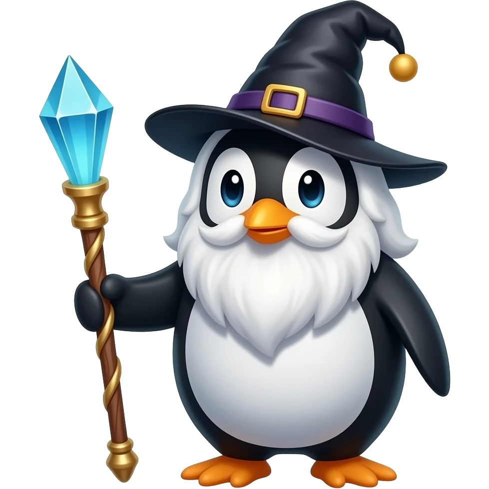 Penguin Wizard emoji