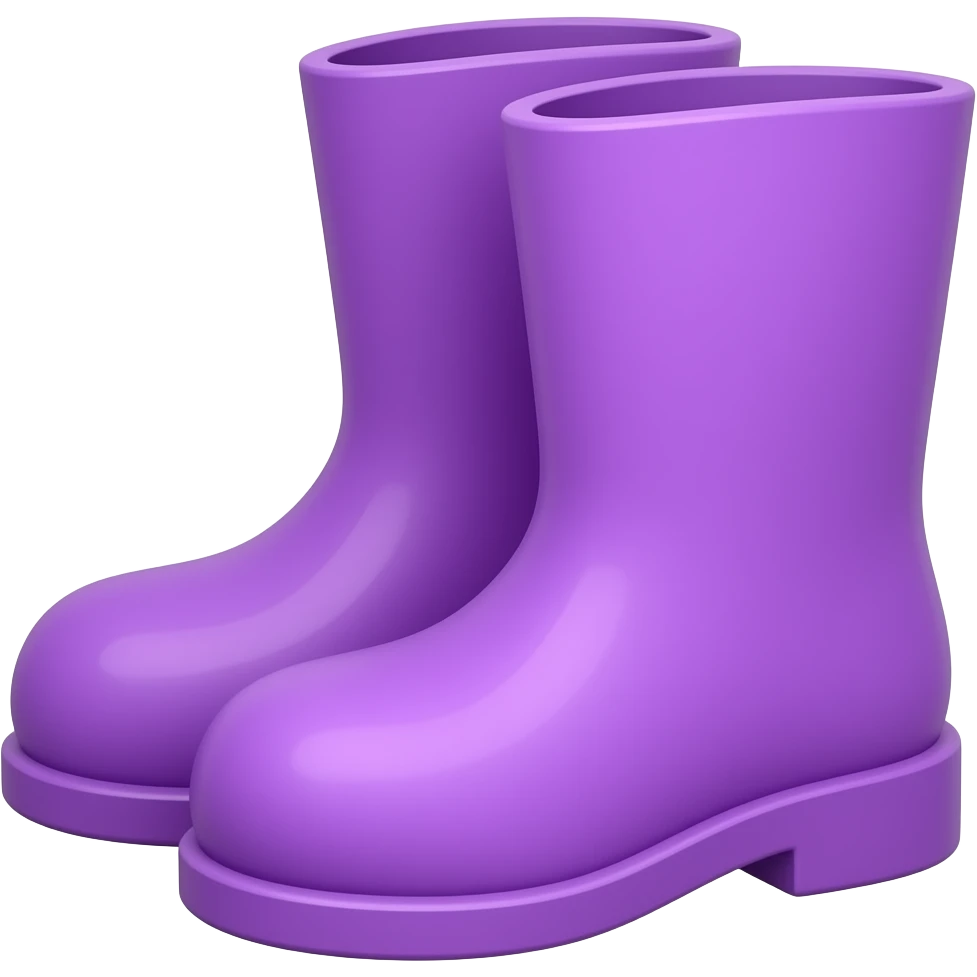 purple boot shape, simple and bold pair emoji