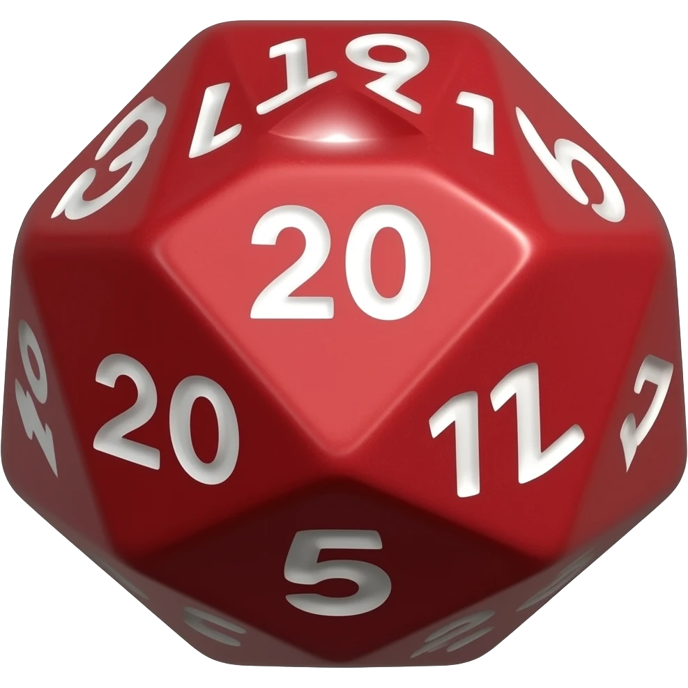 red D20 emoji emoji