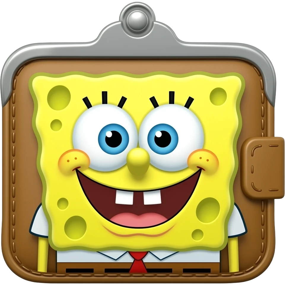 SpongeBob's Man's wallet emoji