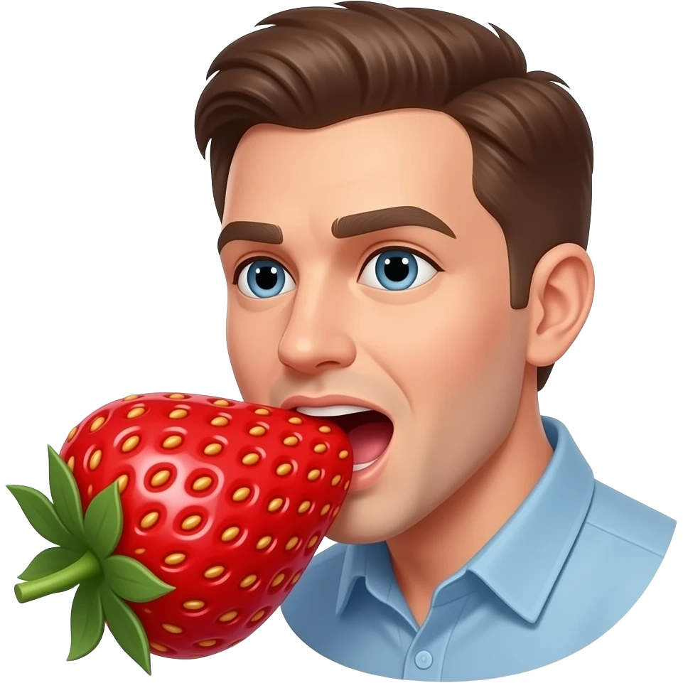 Çilek insan yiyor tamtersi emoji