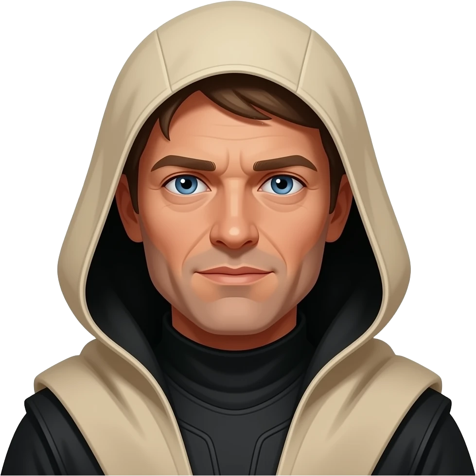 paul atreides  blue eyes with black beigehood in dune film emoji