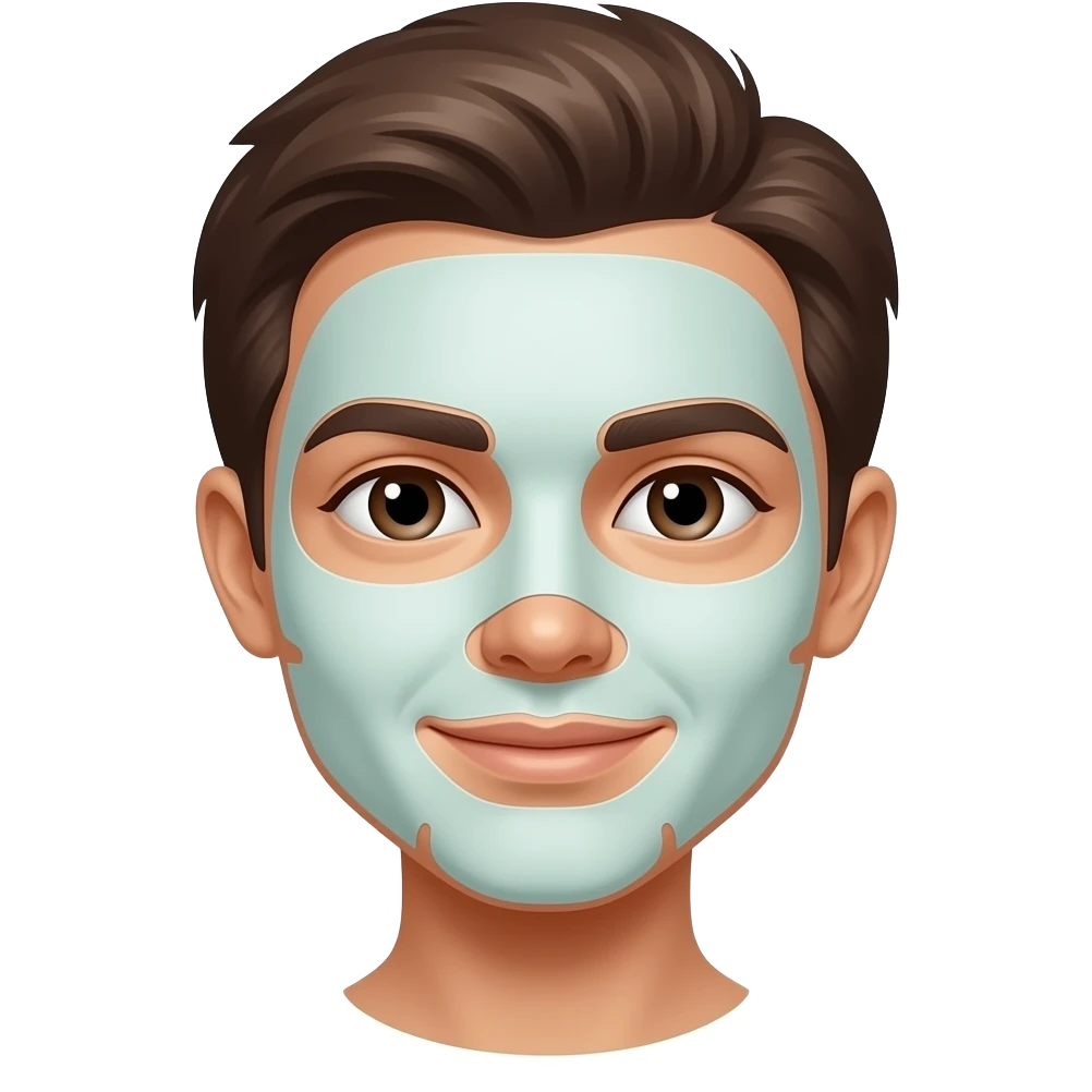 self care - maseczka na twarzy emoji