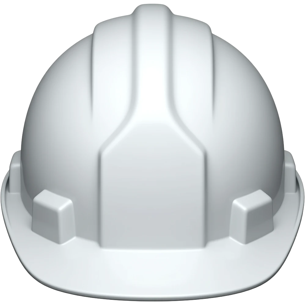 white hard hat with light and black trim emoji