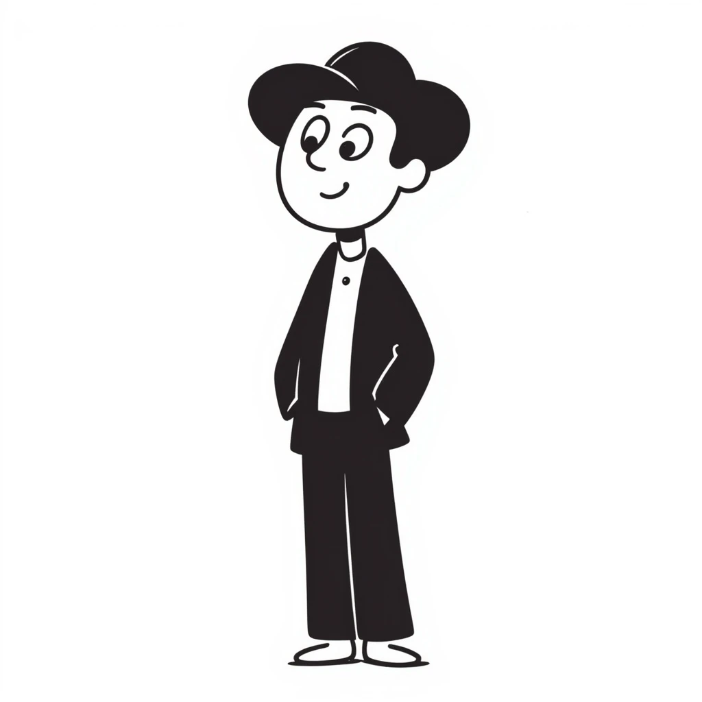 Henry Stickmin character, simple stick figure with expressive face, black lines, white background emoji
