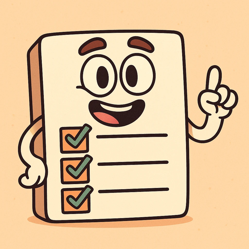 checklist icon, colorful flat style emoji