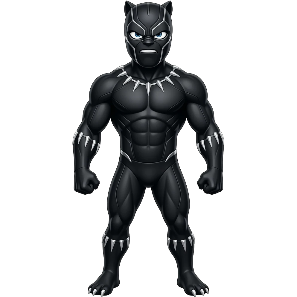 Pantera negra enojada emoji