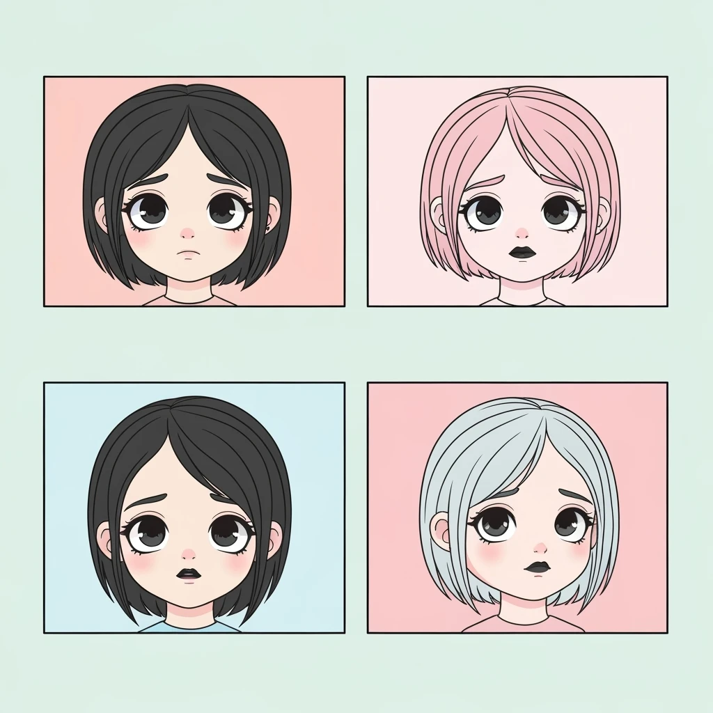 emo banner, cute, expressive, minimal, variation 4 emoji