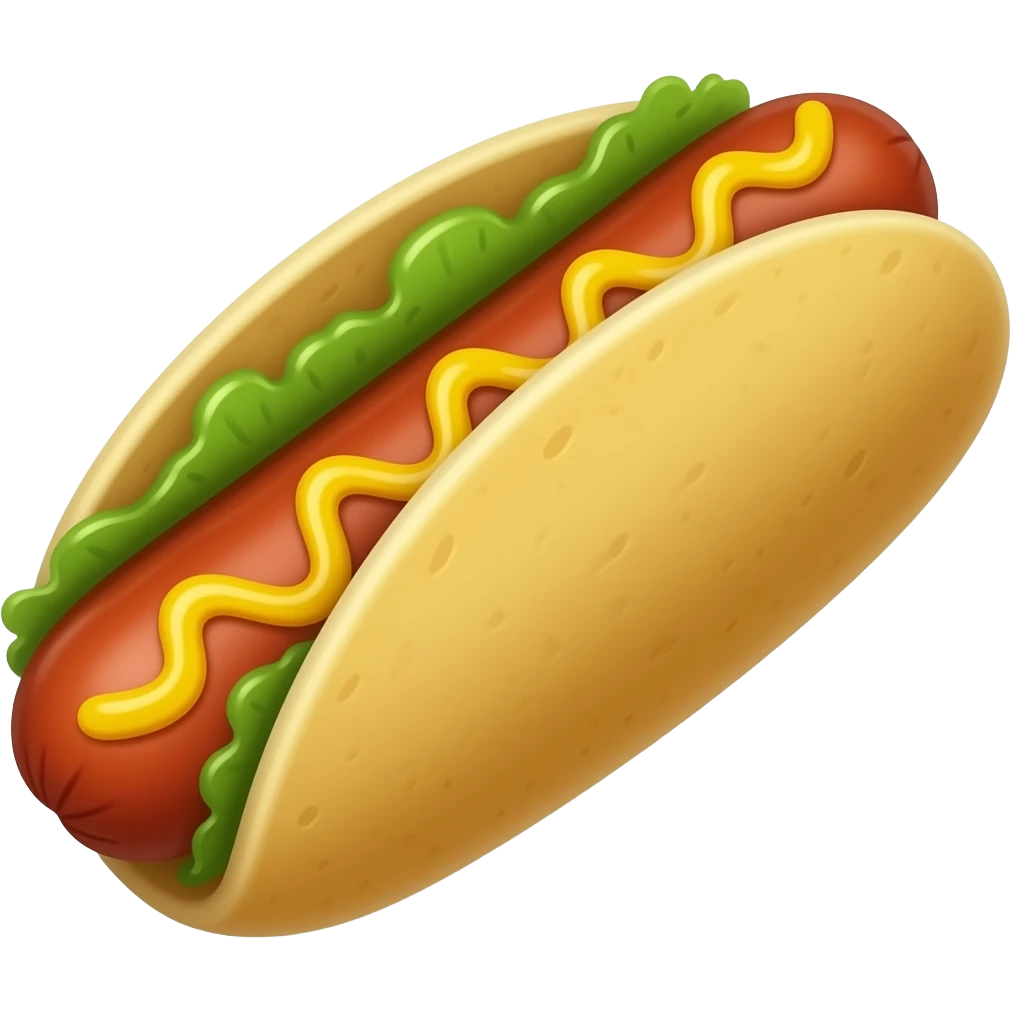 Hot dog without bun entering a taco emoji