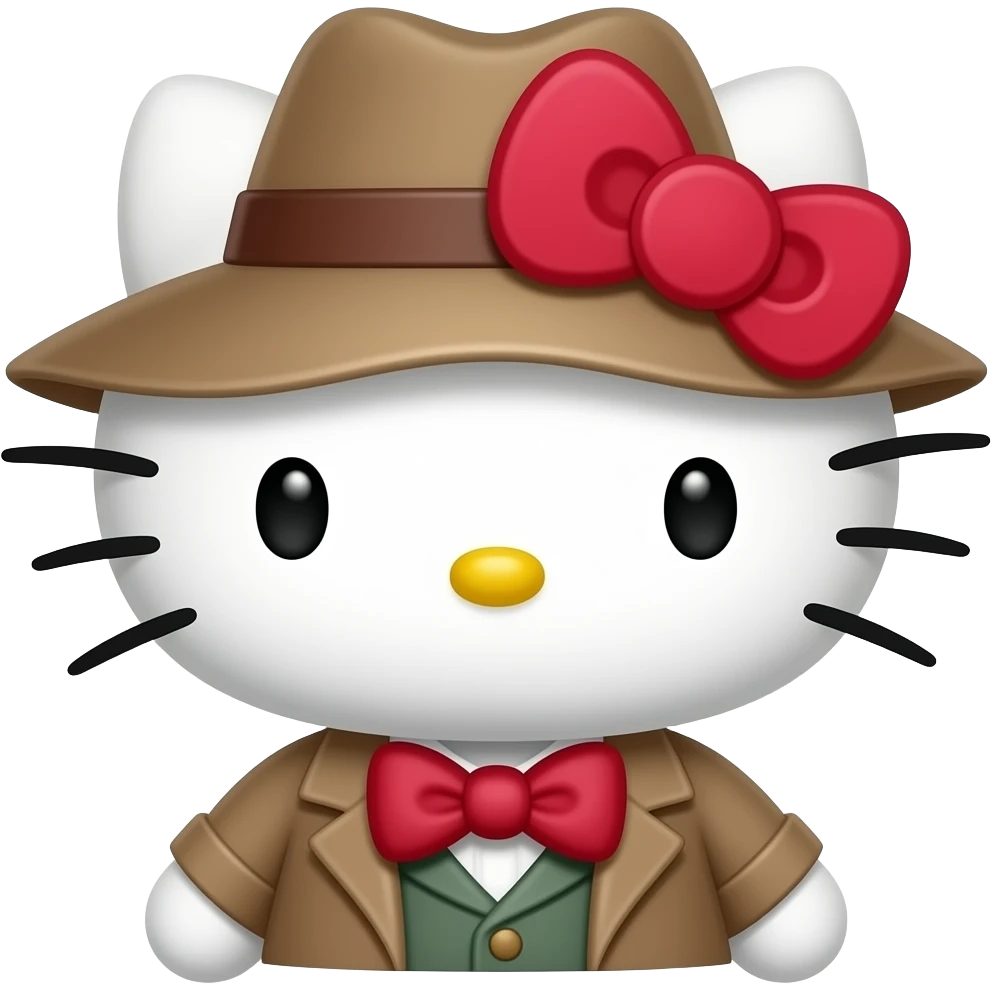 hello kitty disfrazada de oliver twist emoji