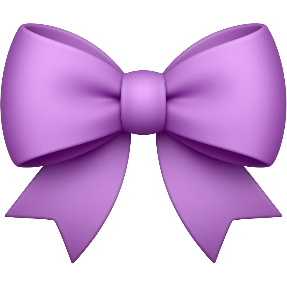 Me puedes mandar un emoji de moño color lila por favor emoji