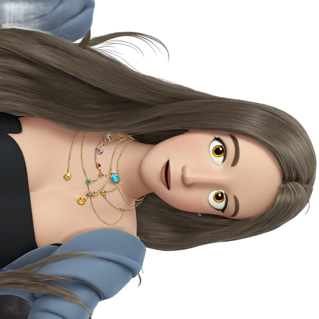 long haired girl with jewelry emoji