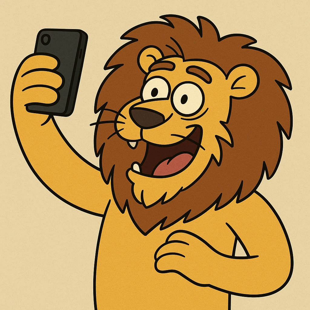 Selfie lion emoji