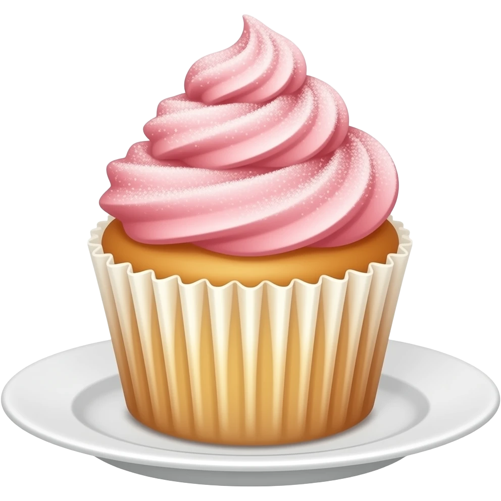 Cupcake with pink icing emoji