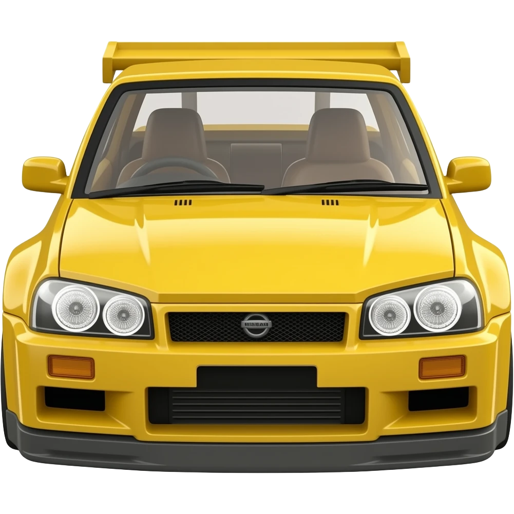 Lego yellow Nissan skyline emoji