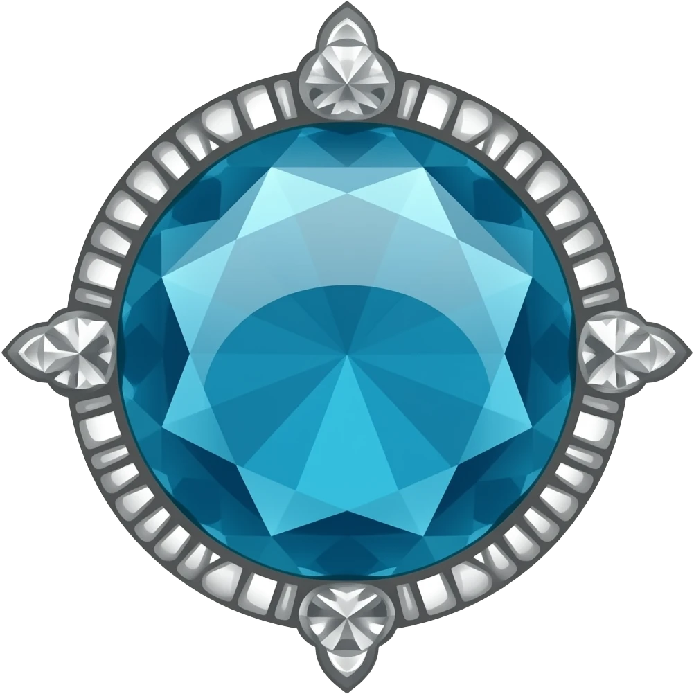 Change the red stones to blue sapphires and gold to silver emoji