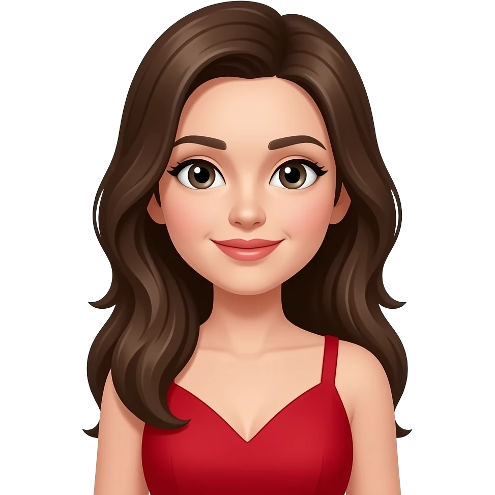 woman in red dress emoji