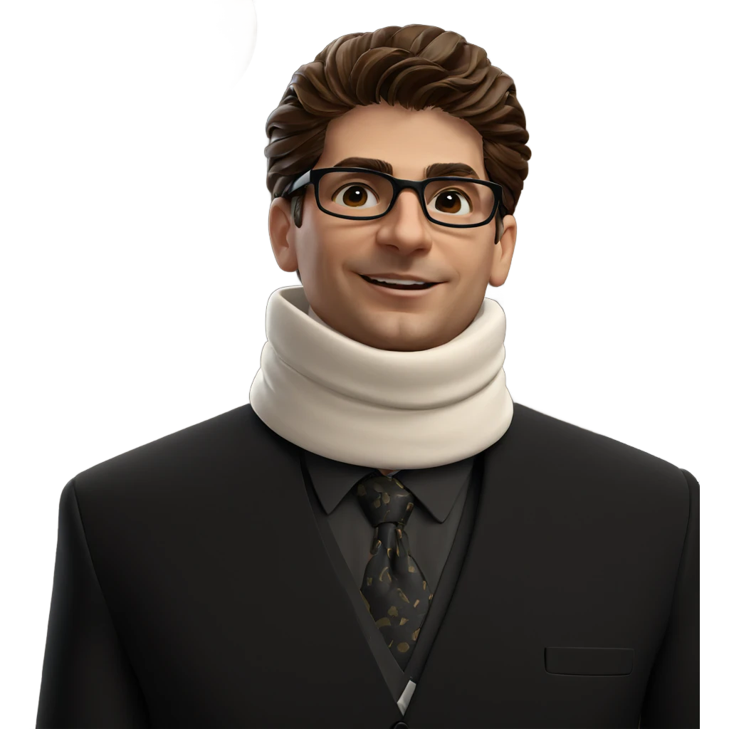 smiling man in formal attire emoji