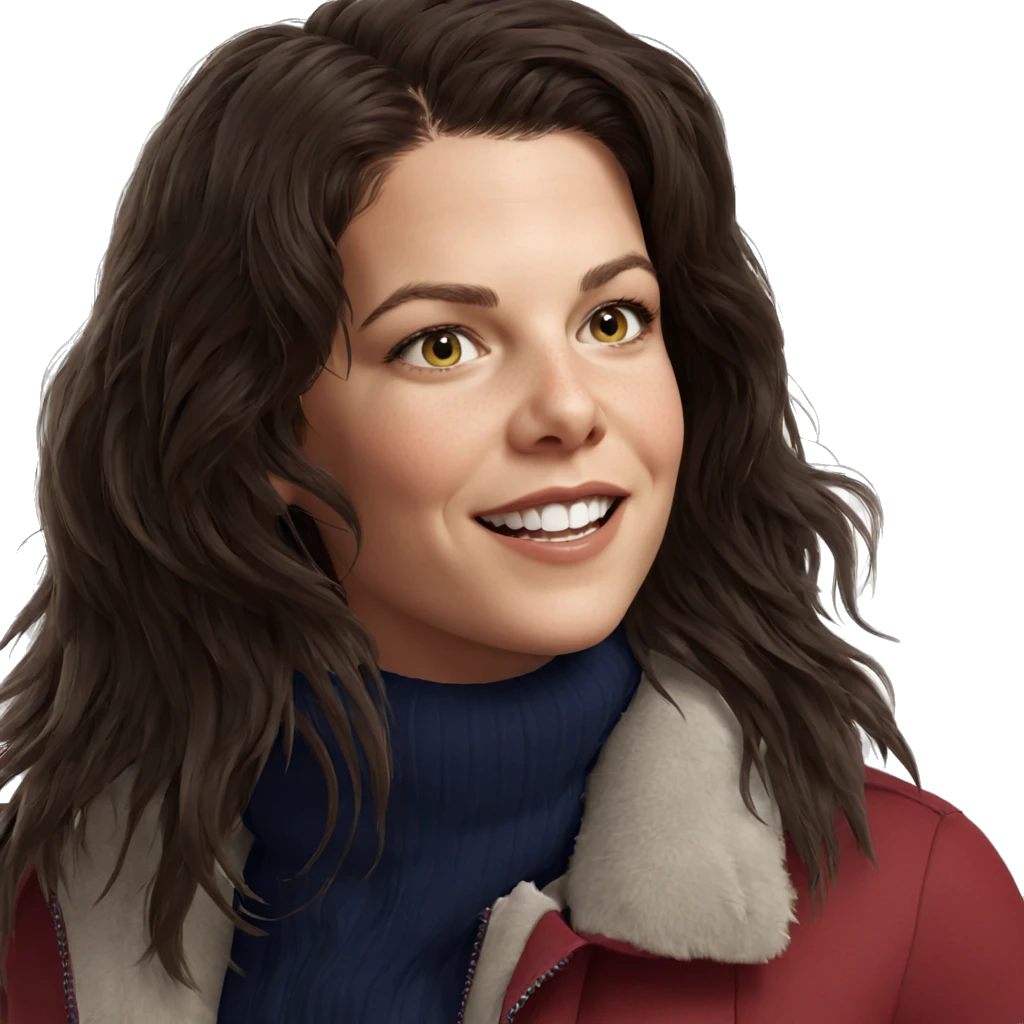 smiling girl with long hair emoji