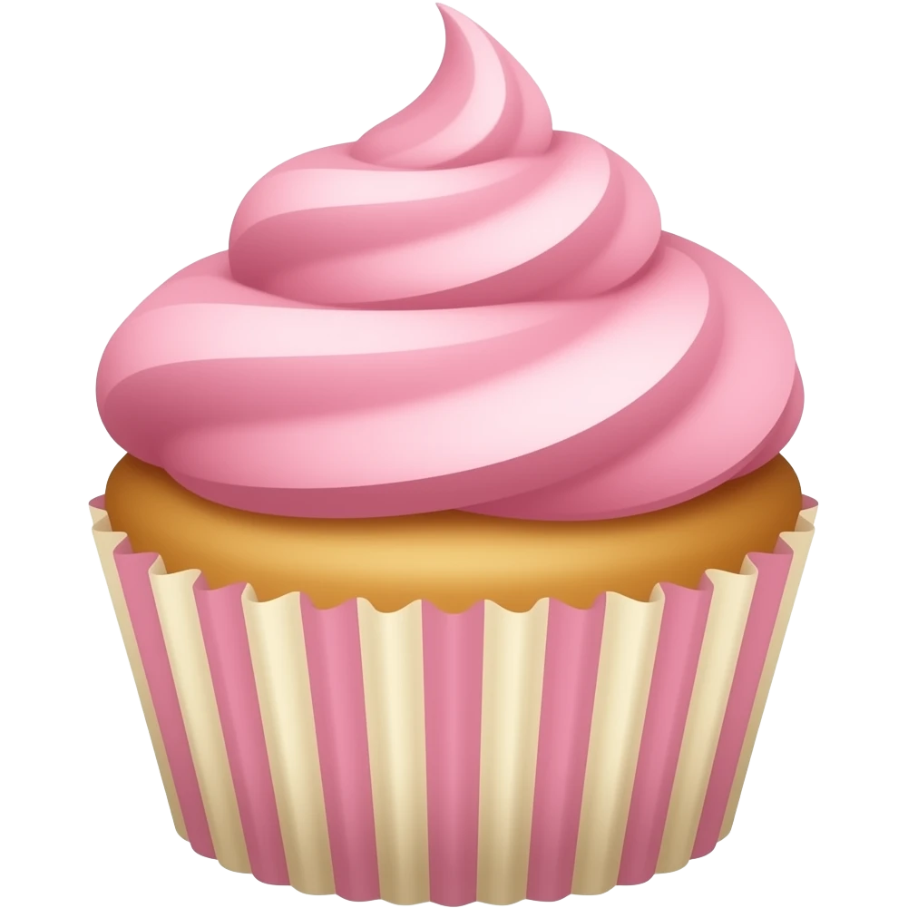 Cupcake with pink icing emoji