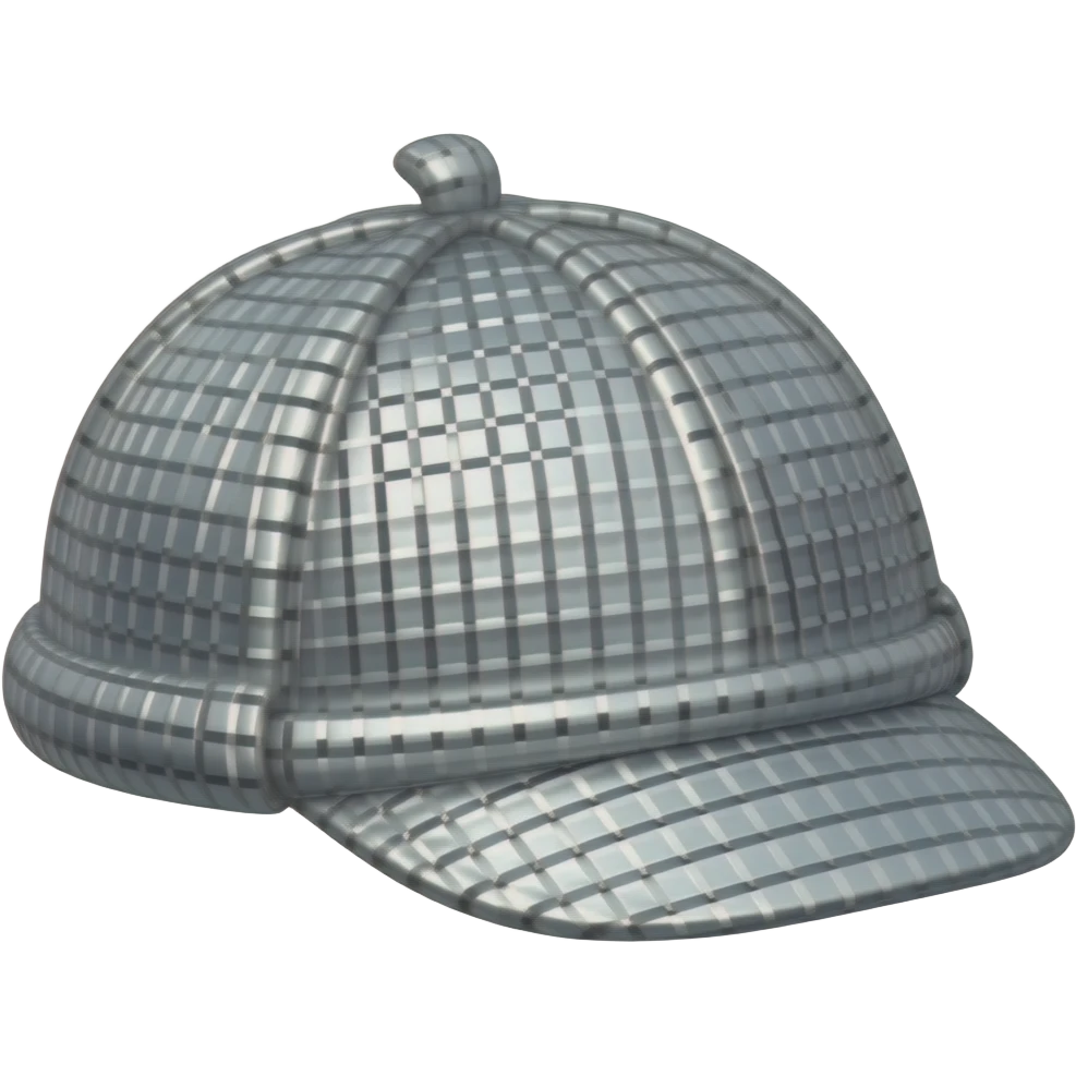 sherlock holmes hat made from tinfoil emoji