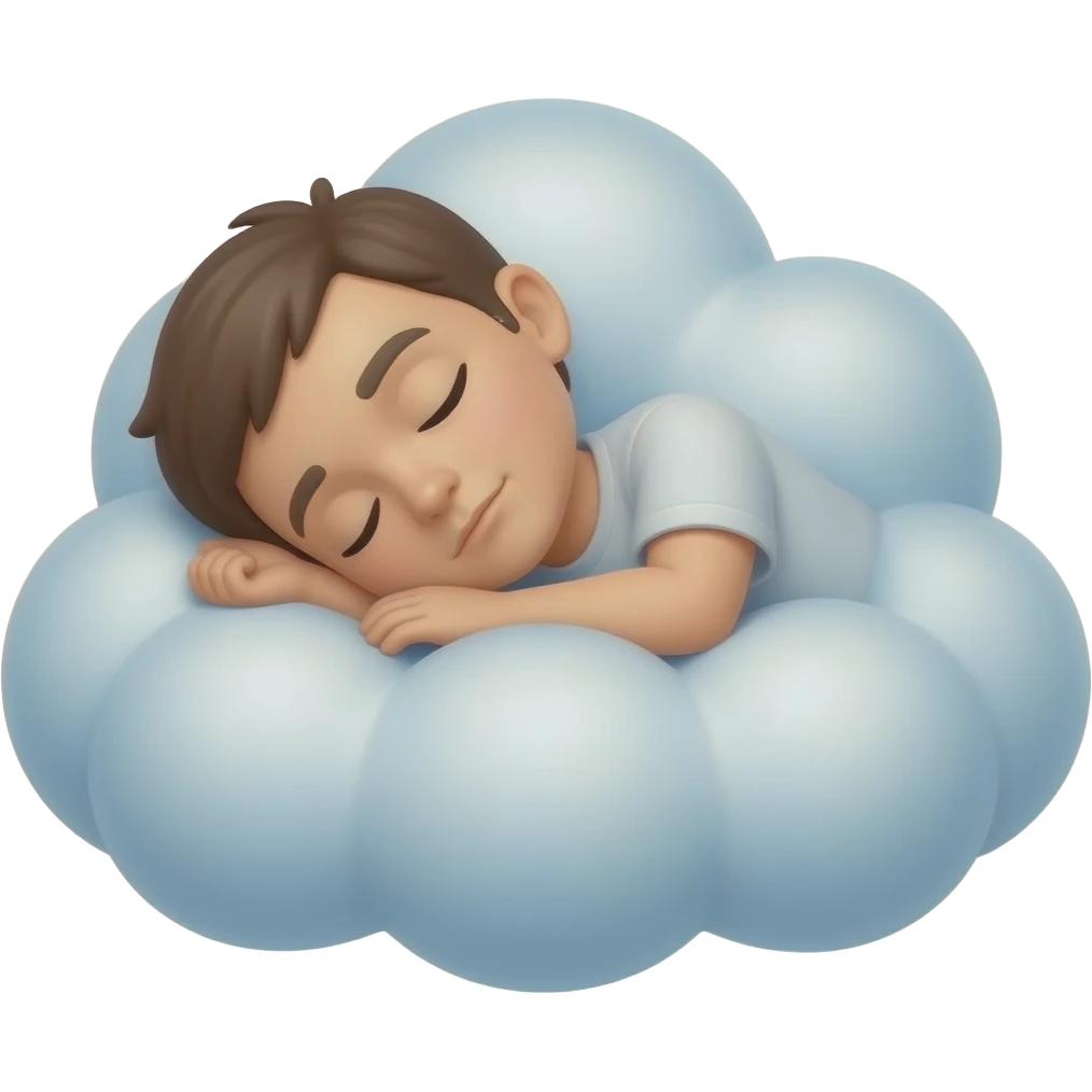 sleeping on a cloud emoji