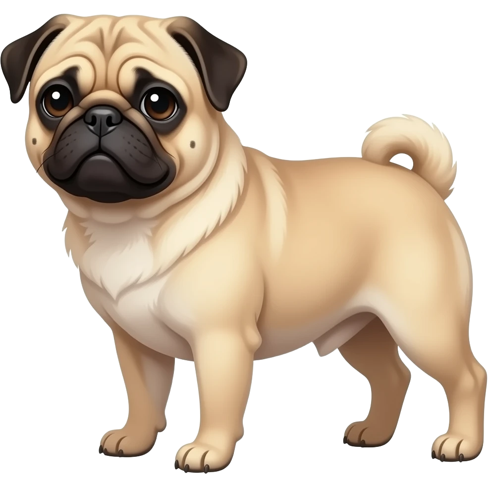 Pug  realista emoji