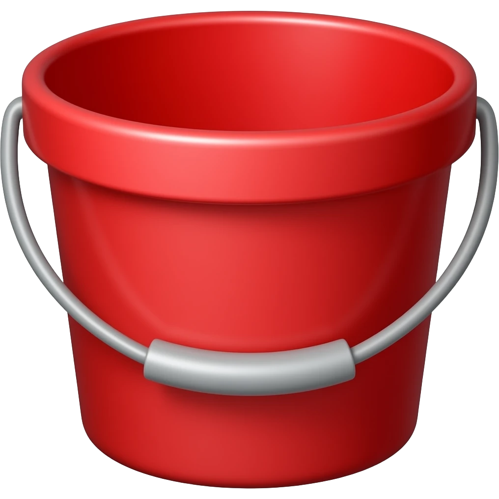 red lower buket emoji