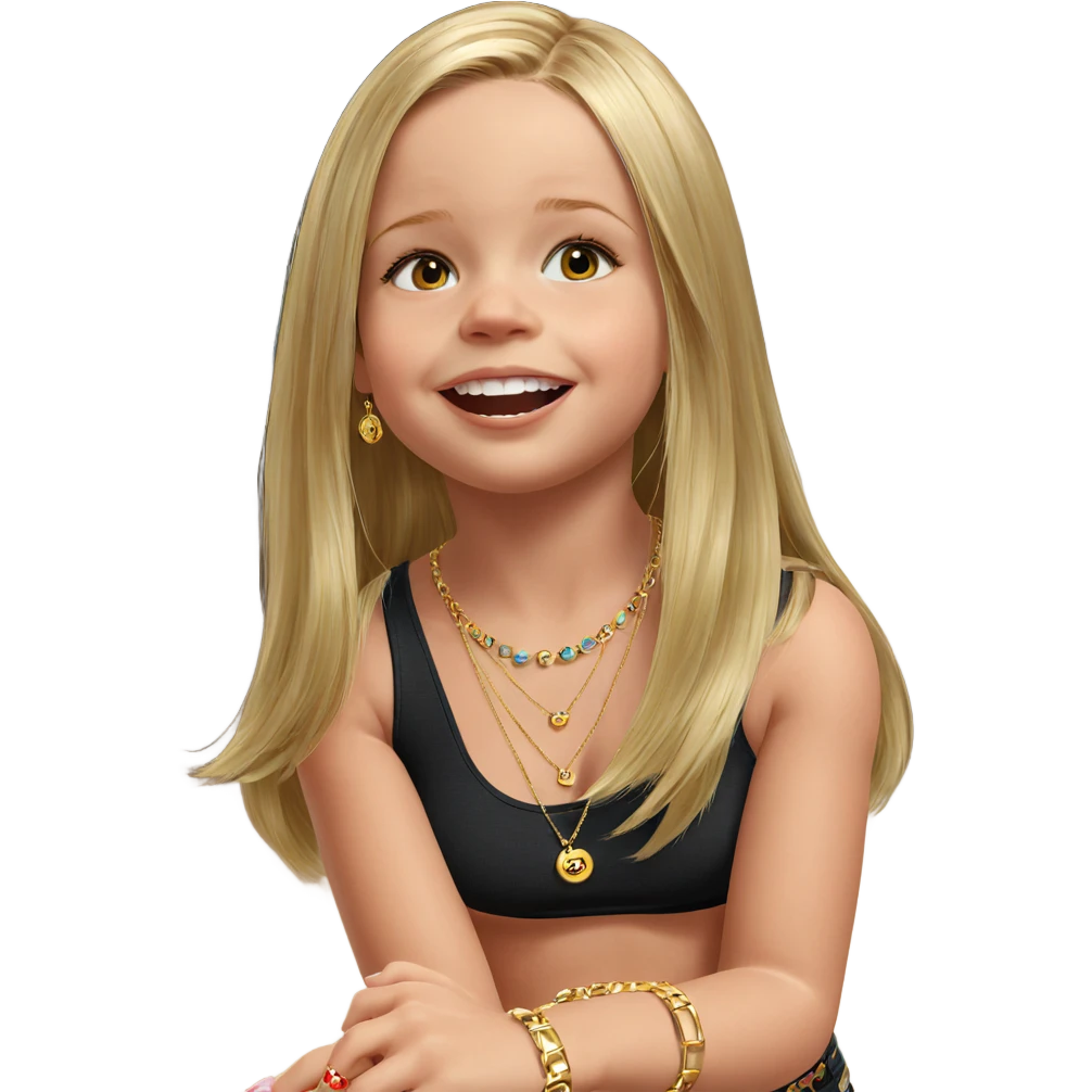 blonde girl with jewelry emoji