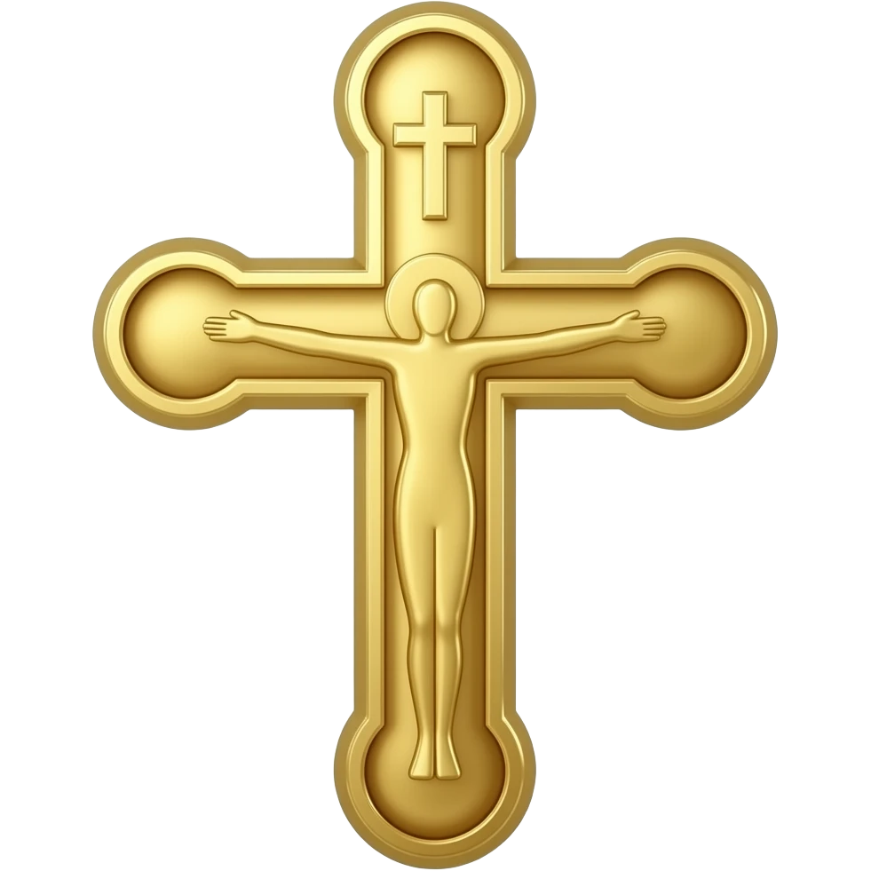 Orthodox gold cross emoji