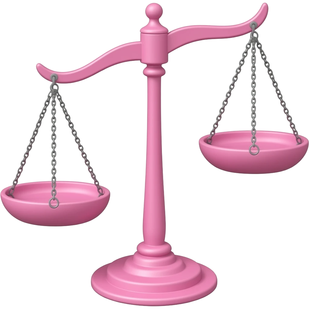 pink empty scale one side higher emoji