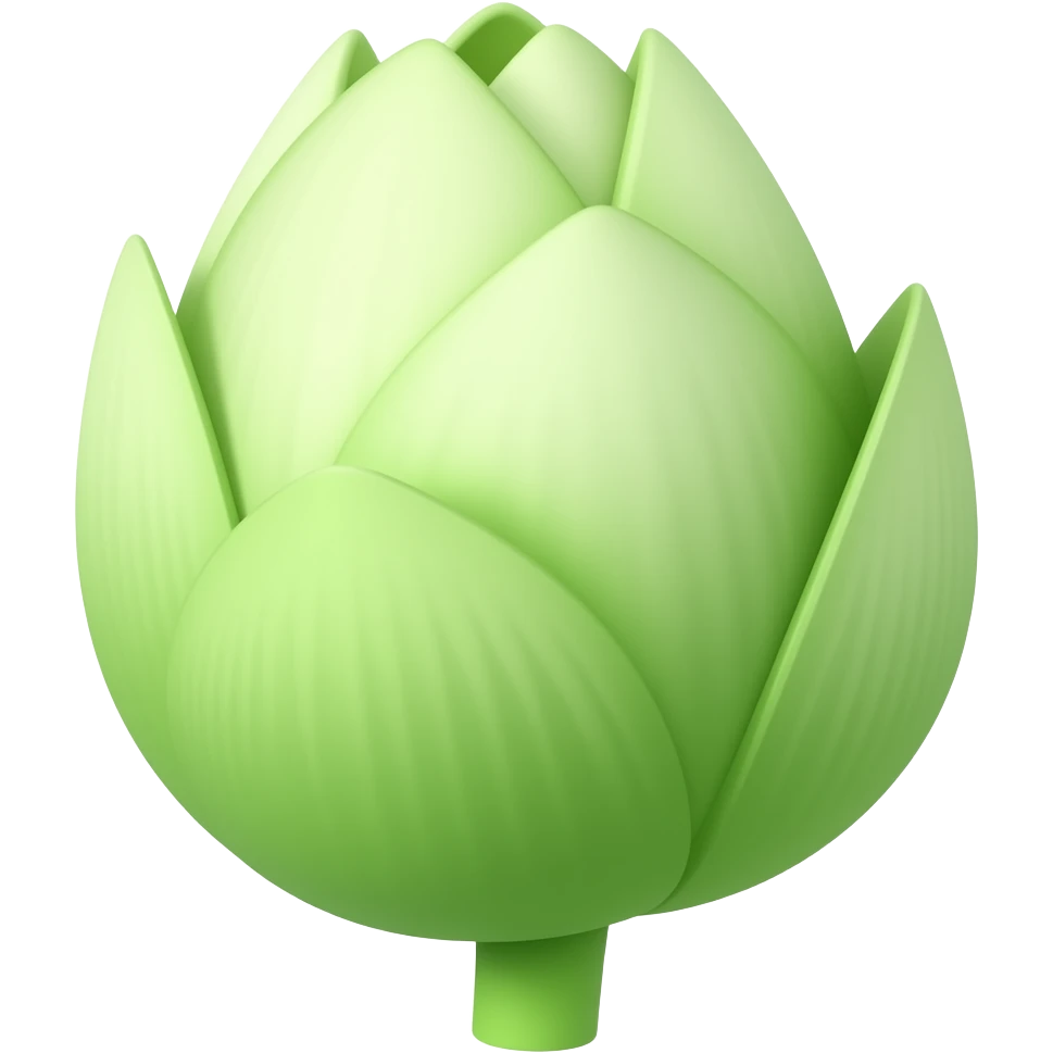 Copyable small  size green emerging lotus bud emoji not sticker or image emoji