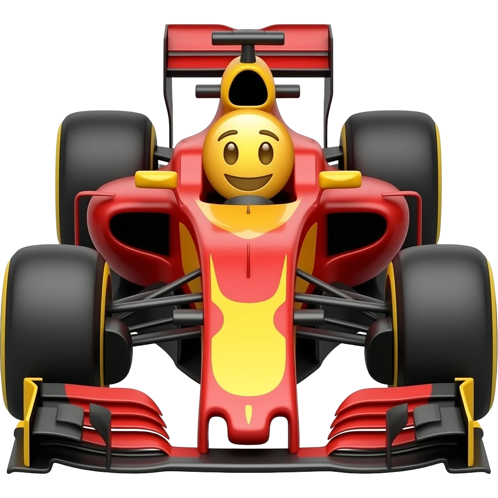 Formula 1 emoji style car on the side emoji