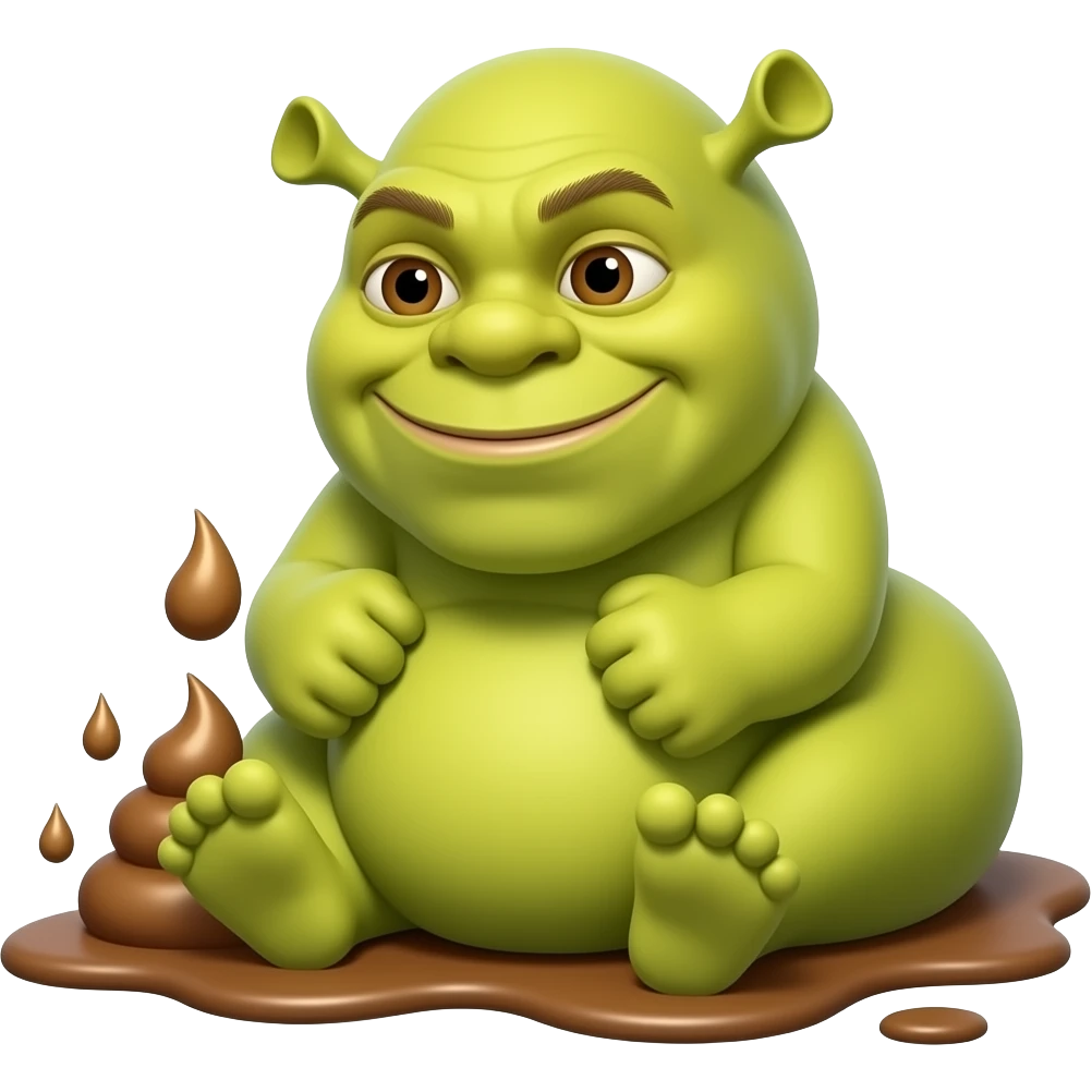 Shrek pooping emoji