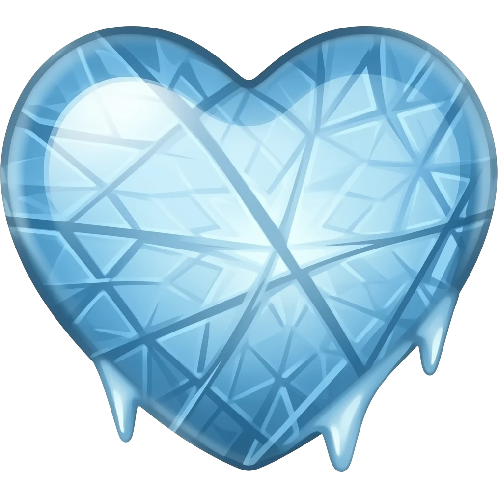 Coração congelado emoji