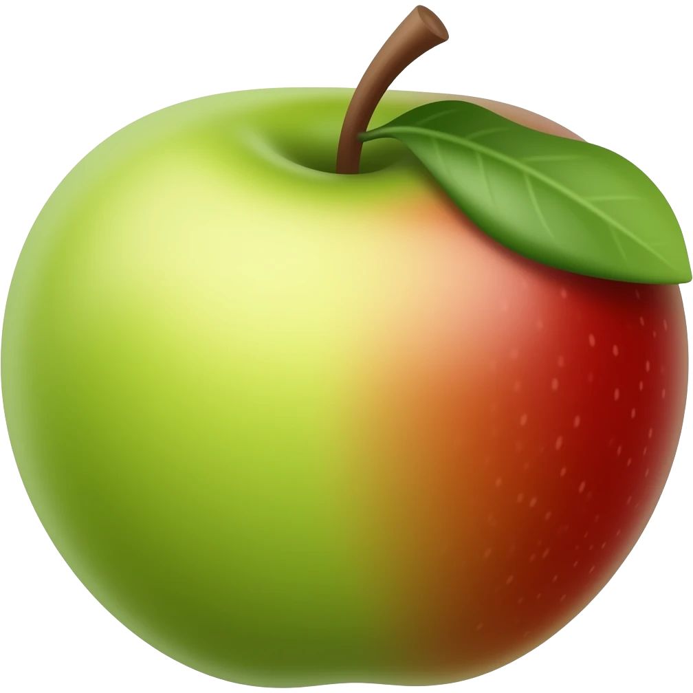 create a green and red apples emoji