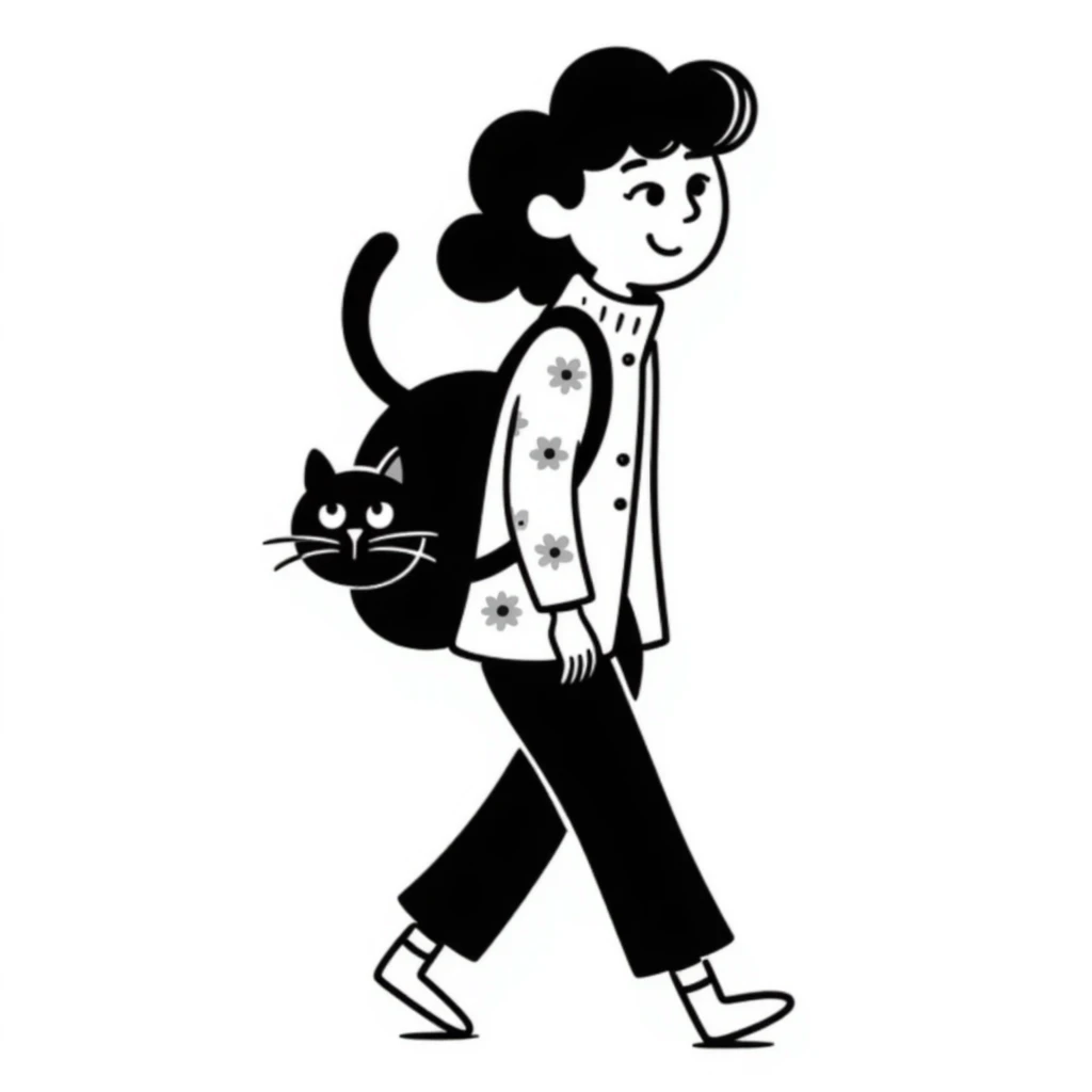 girl with a backpack emoji