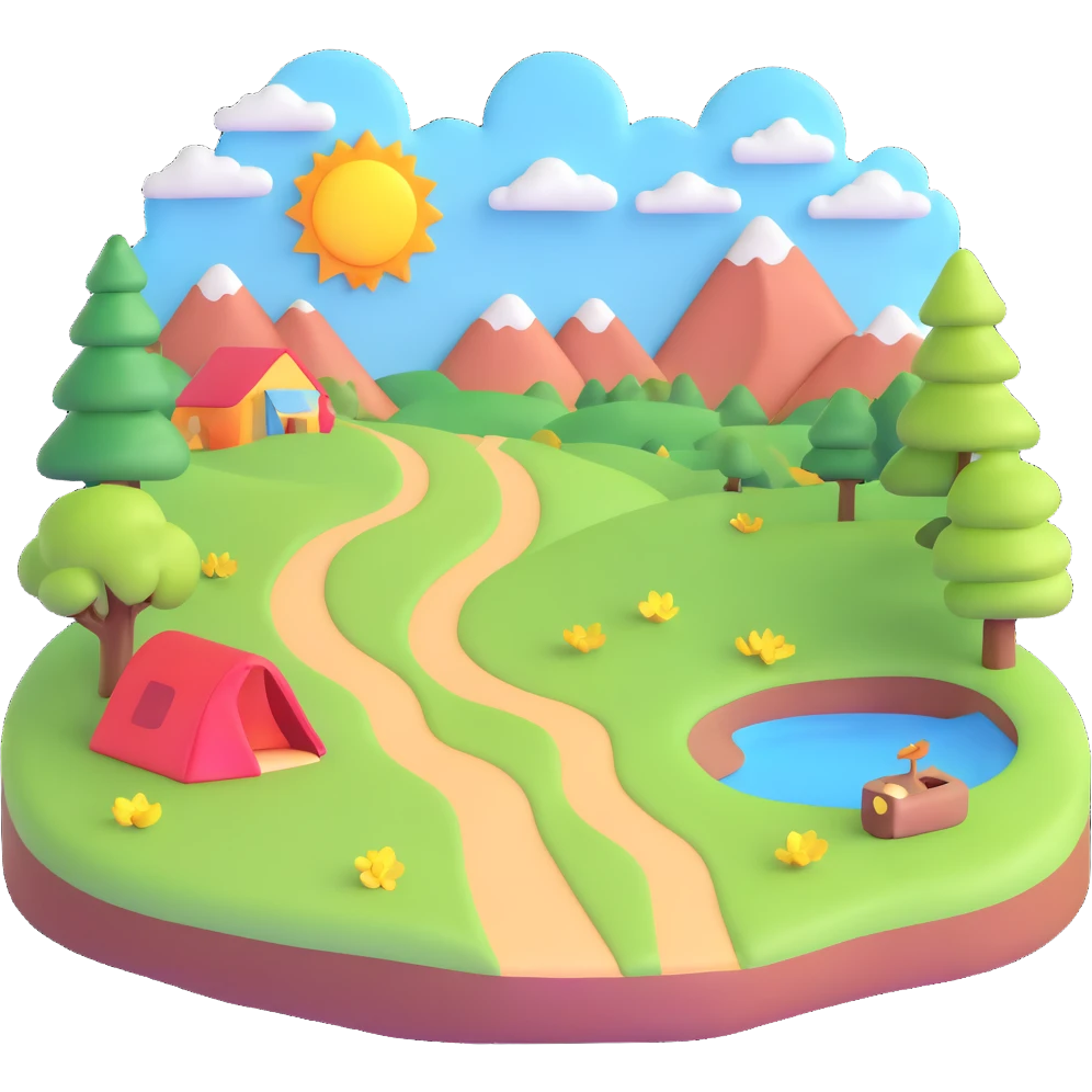 sunny landscape scene emoji
