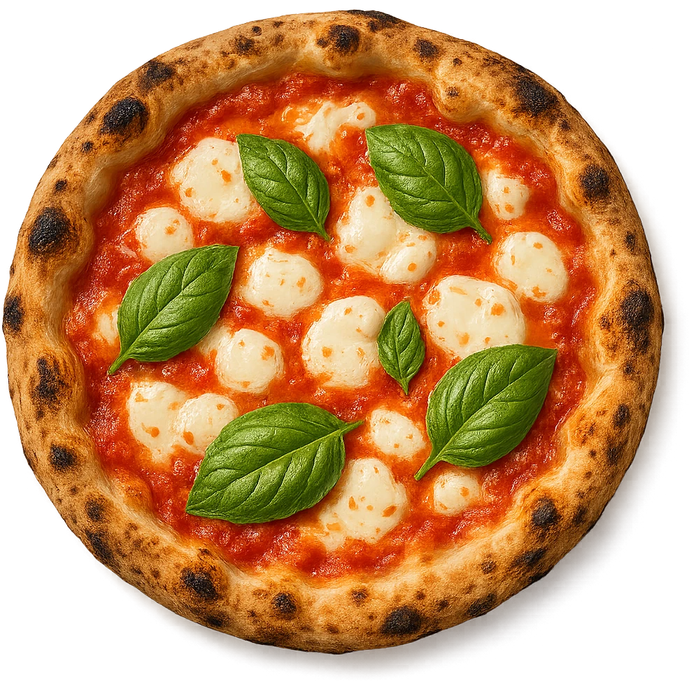 pizza napoletana vista dall'alto emoji