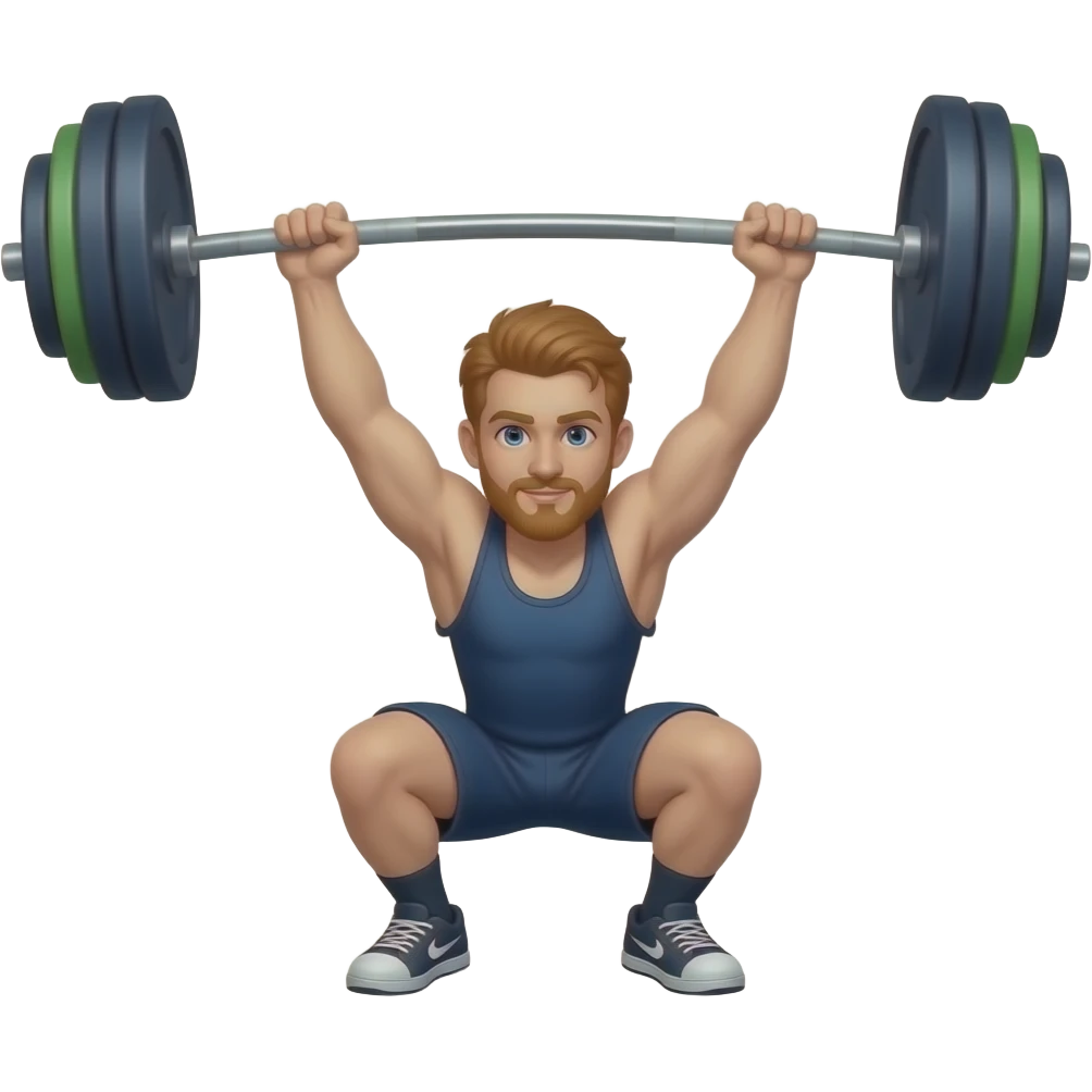 Ginger Mance, The Powerlifting Poet deadlifting 225 lbs emoji