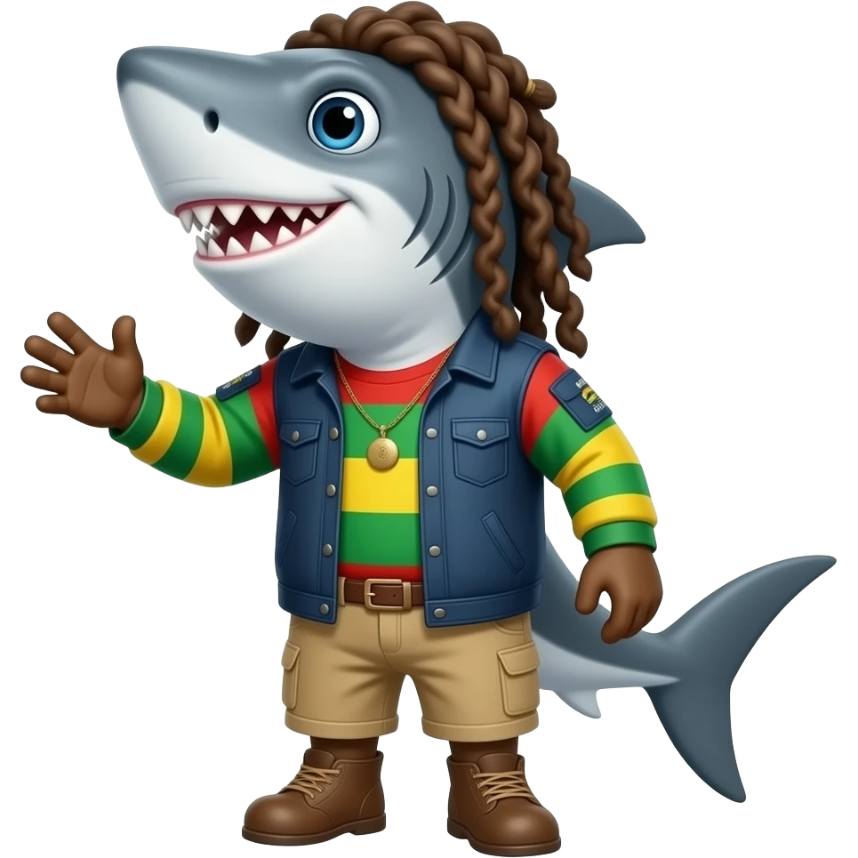 make me a reggae shark emote emoji