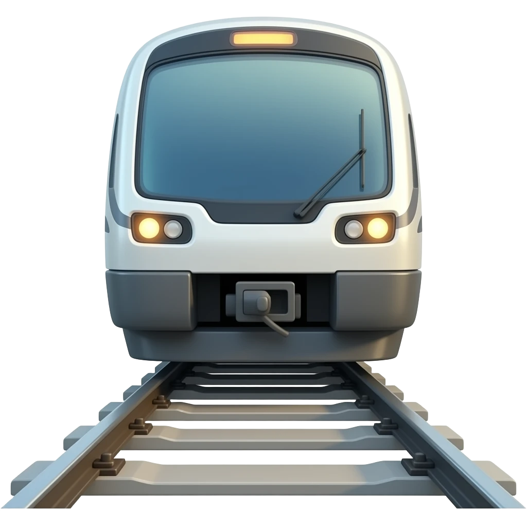 modern train perspective on track emoji