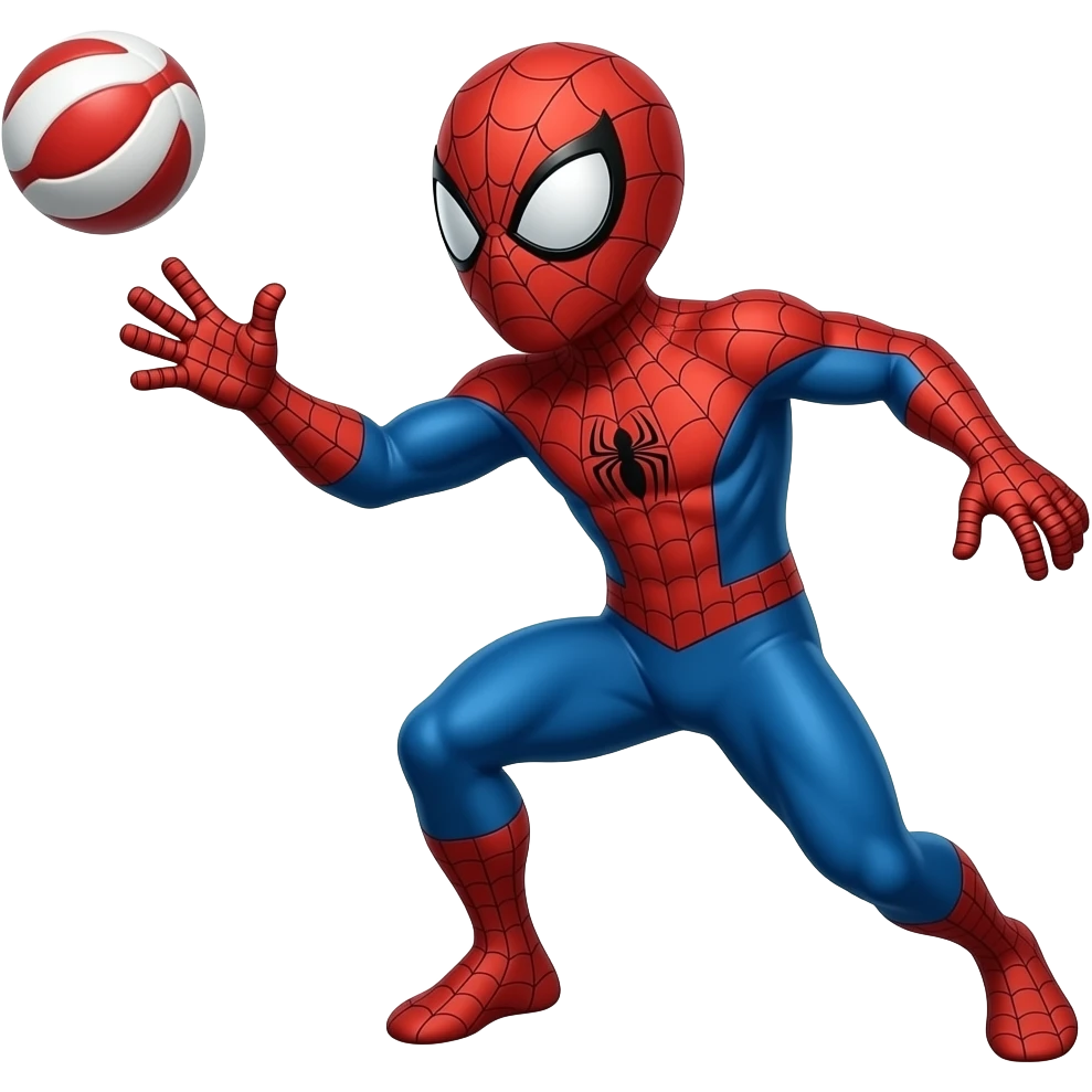 spidey man play ball emoji