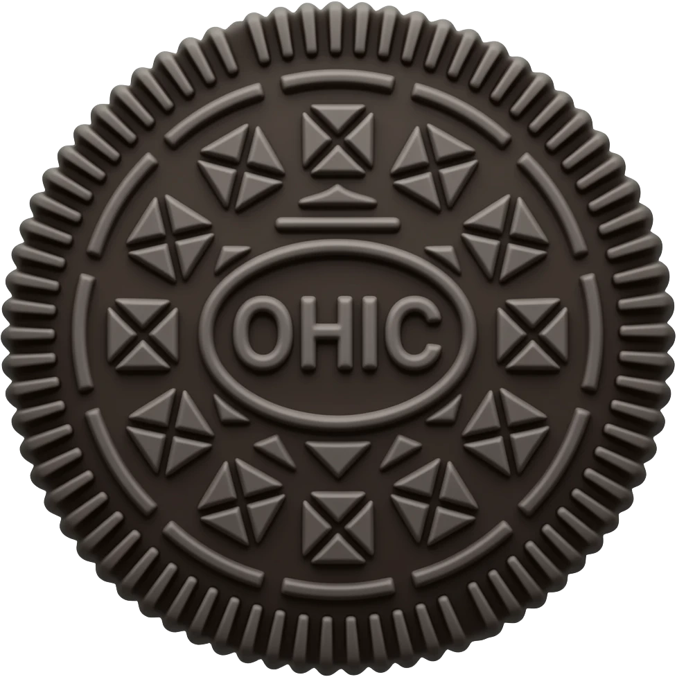 make an oreo emoji with sperated cream and cookie emoji