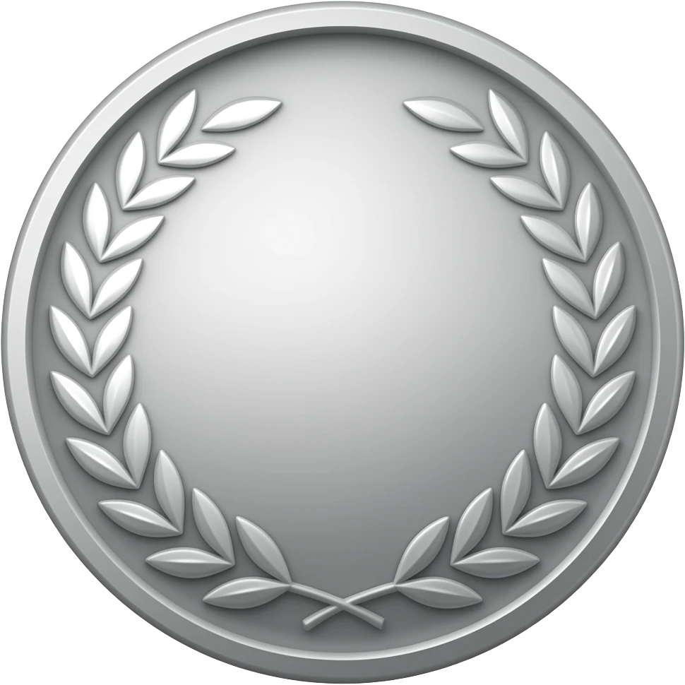 Серебряная наградная монета emoji