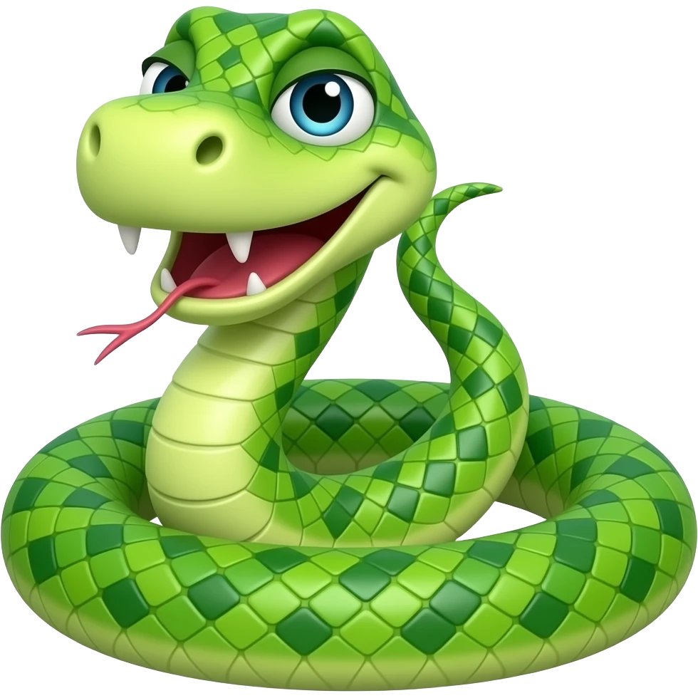 goofy snake emoji