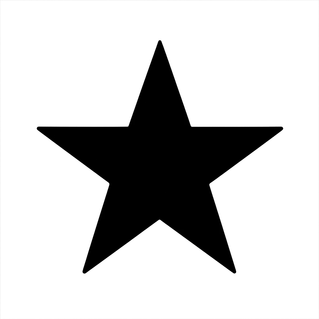 black star, digital illustration emoji