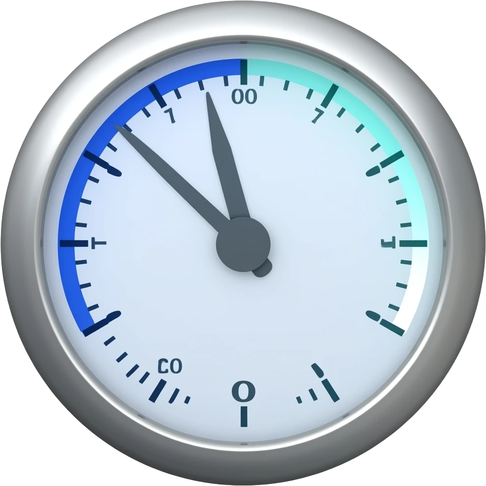 Barometer Sampler side view of deep blue, sky blue, lazure, white and grey colors emoji