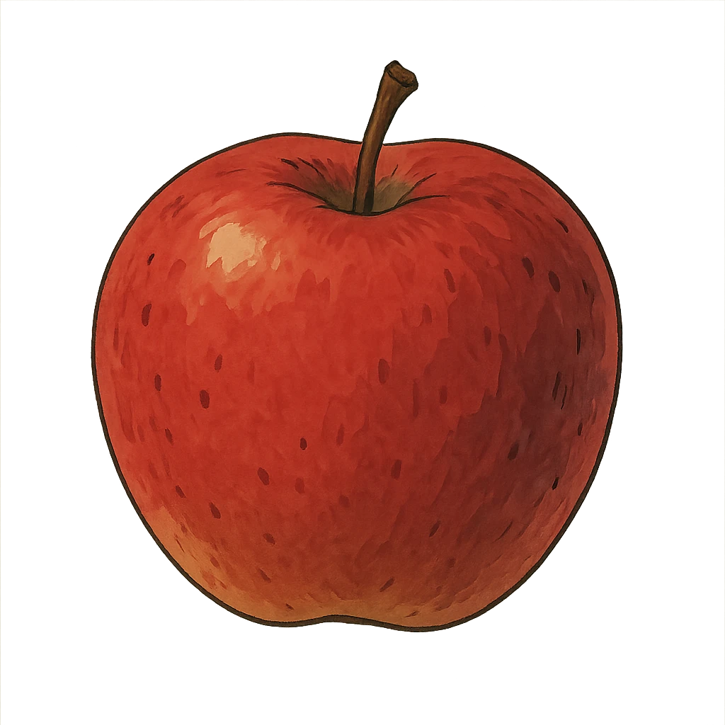 ghibli style red apple emoji